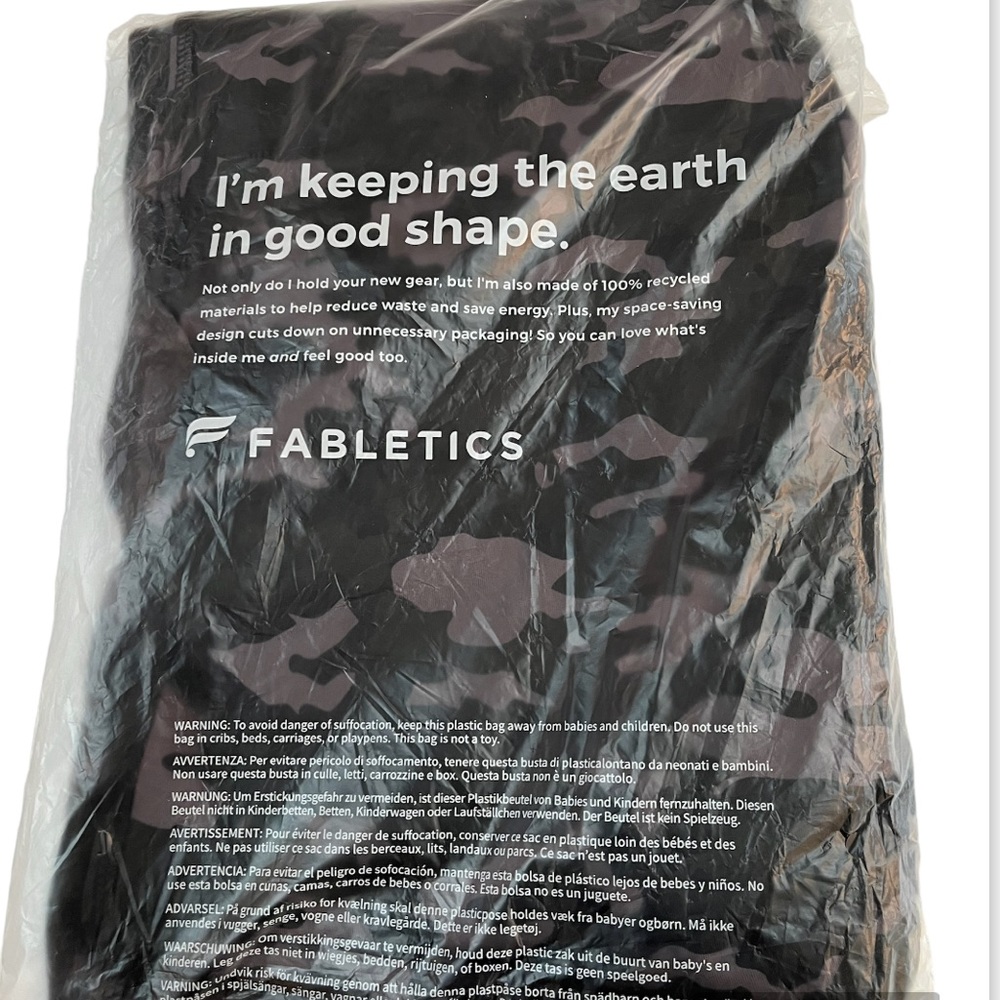 Fabletics High-Waisted Performance Jogger Camo Charcoal NWT - Picture 10 of 12